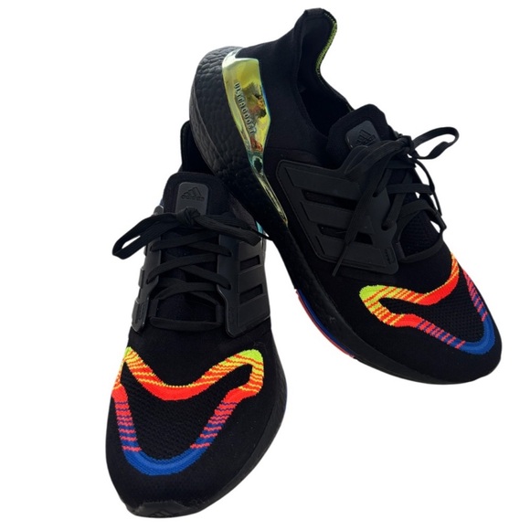Adidas UltraBoost 22 Athletic Linear Energy Running Black Dopamine Mens Size 11 - Picture 14 of 14